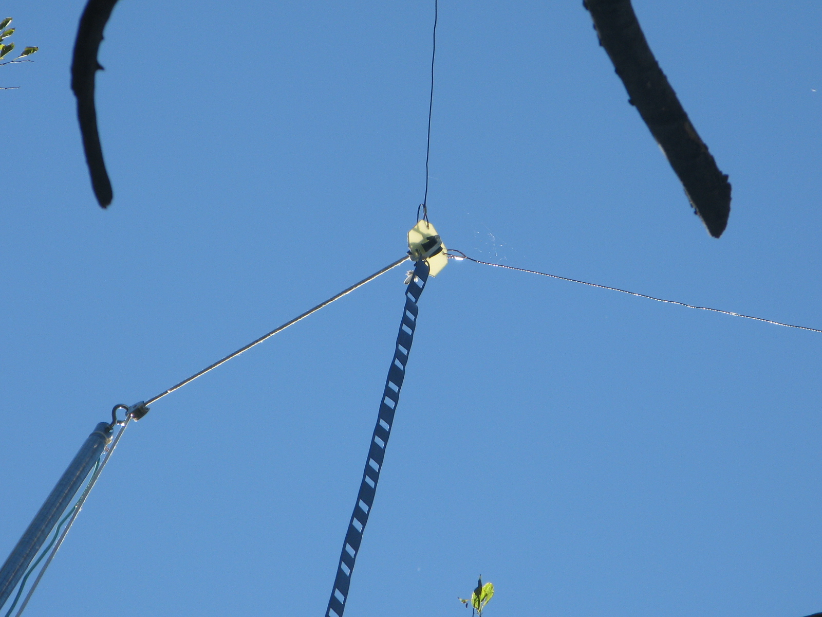Closeup of antenna on 35 foot pole